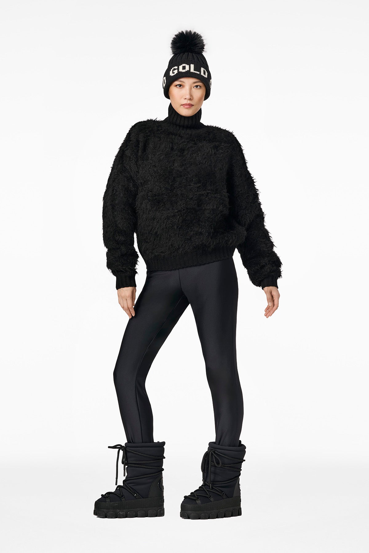 BOLLETA turtle neck sweater Black view 2