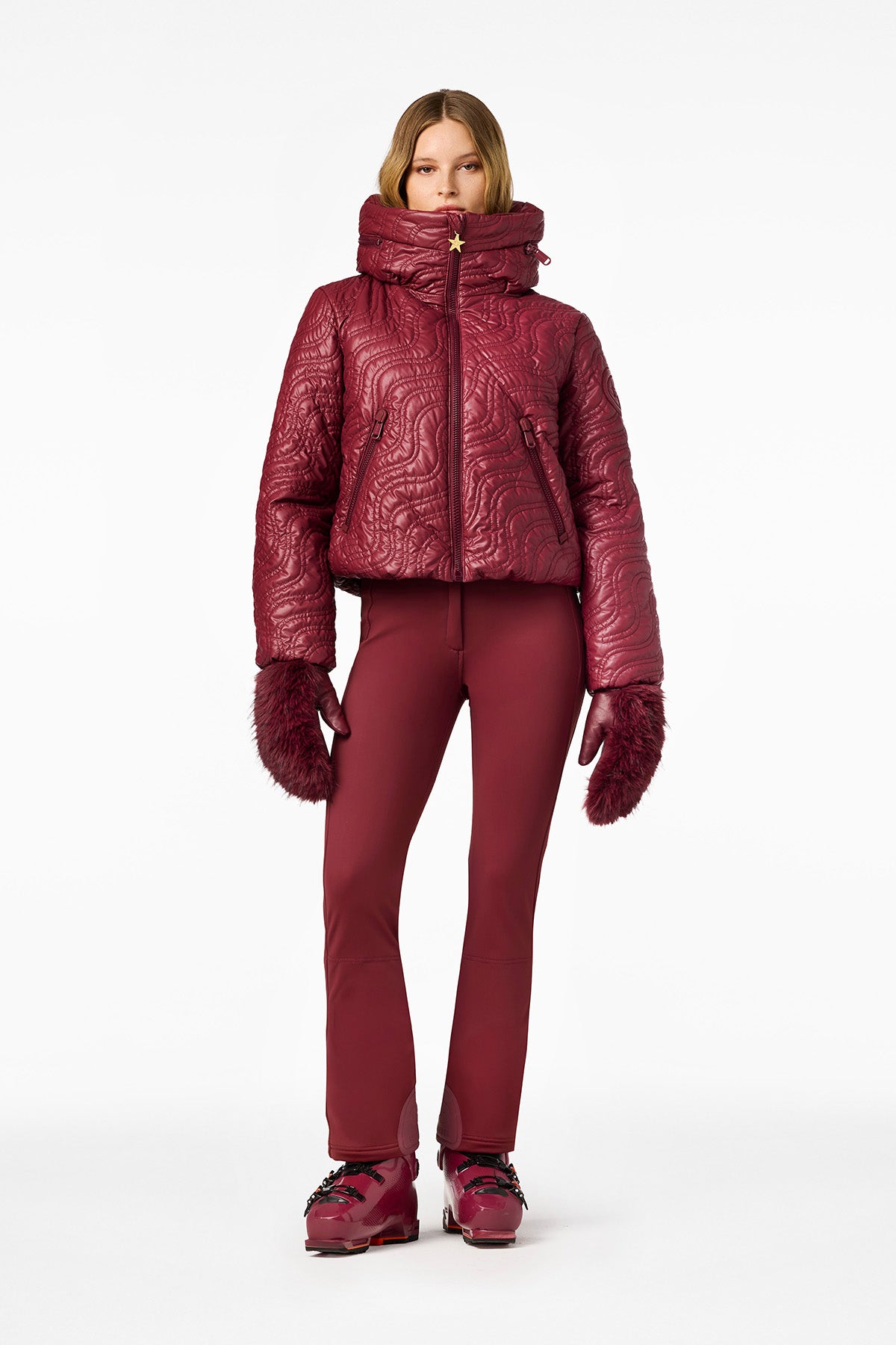 SOLARIA ski jacket Red view 2